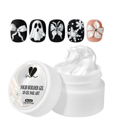 3D Nail Gel Strong Strengthening Nail Gel - 5ml Non-sticky Builder Manicure for Extensions Modeling Home Design Beginners Women Girls