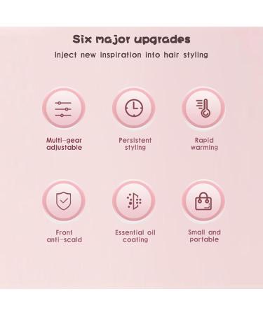 Automatic Hair Curler 1 Inch Hot Tools Curling Iron Double Ceramic Anti-Scald and Anti-Tangle Mini Curling Iron for Short Hair Pink - Buy Online on GoSupps.com