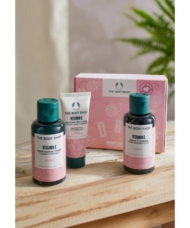 The Body Shop Hydrate Quench Vitamin E Gift Set presents a revitalizing face wash toner and day cream ensuring an indulgent and nourishing skincare experience - Buy Online on GoSupps.com
