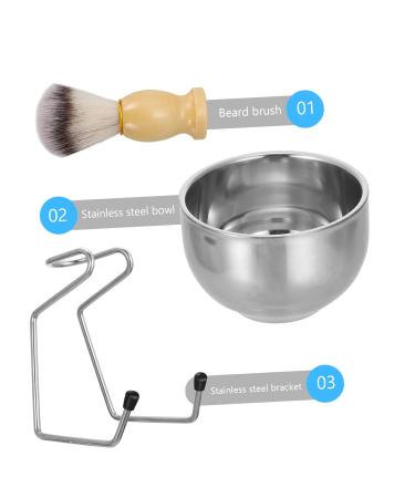 Ipetboom Shaving Brush Set | Soft Hair Safety Beard Brush Storage Rack & Stainless Steel Shaving Kit for Men - International Shipping Available - Buy Online on GoSupps.com