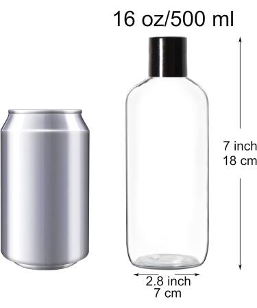 Youngever 6 Pack 500ML Empty Squeeze Containers with Black Disc Cap Plastic Bottles with Disc Top Flip Cap Refillable Cosmetic Bottles Squeeze Containers Black Cap - Buy Online on GoSupps.com