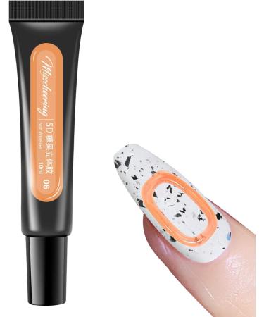 Nail Polish Gel | Stereo Adhesive Nail Polish Gel - Highly Pigmented Nail Polish Gel No Leakage Create Various Manicures Stereo Adhesive Nail Polish Gel for Manicure Art Design 06 - Buy Online on GoSupps.com
