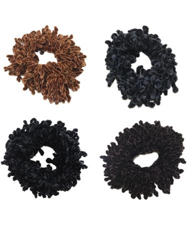 Hair Scrunchies for Girls Volumising Scrunchie Big Hair Ties Elastic Hairbands Hair Headwear Black Hair Scrunchies - Buy Online on GoSupps.com
