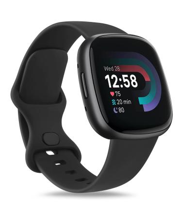 Oumida for Fitbit Versa 3 bracelet/Fitbit Versa 4 bracelet/Fitbit Sense 2 bracelet women men soft sport replacement bracelet compatible with Fitbit Versa 3/Versa 4/Fitbit Sense/Fitbit Sense 2 (S Black) Black S - Buy Online on GoSupps.com