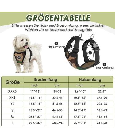 Slowton Dog Harness with Seat Belt for Car - breathable Latex Network Fabric | Regular Safety Harness for Everyday Sports | Camouflage Design (Size S) - Buy Online on GoSupps.com