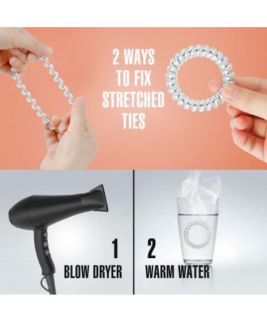TailaiMei Spiral Hair Ties - 12Pcs Phone Cord Hair Ties for Thick Hair - No Crease Coil Hair Ties - Women Ponytail Holder Elastics - Metallic Colors - Buy Online on GoSupps.com