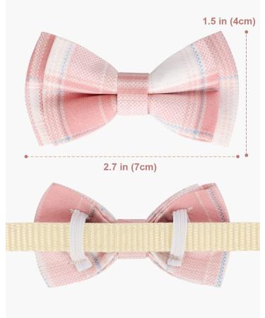 Tagme Personalized Cat Collar with Name & Phone Number - Safe Closure & Bell - Baby Pink Plaid - Perfect for Kittens - Buy Online on GoSupps.com