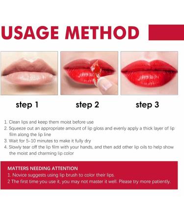  JPSDOWS Peel Off Lip Dye - Tear Off Waterproof Peel Reveal Lip Stain Lipstick Color Cup Peel Off Long Lasting Lip Gloss For Women Jpsdows - Buy Online on GoSupps.com