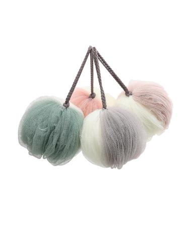 FRCOLOR 4 Pcs Mesh Pouf Large Bath Ball Shower Ball Sponge Stitching