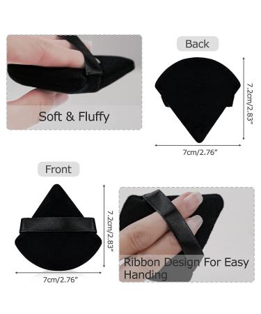 Flytianmy 2Pcs Triangle Powder Puffs for Body & Face Makeup - Black Beauty Tool - Buy Online on GoSupps.com