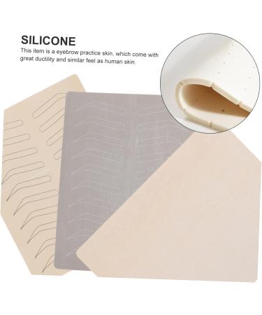 Angoily 6 pcs Embroidered Makeup Practice Brow Practicing Skin Beginner Imitation Silicone 19x14.5cmx2pcs Assorted Colorx2pcs - Buy Online on GoSupps.com