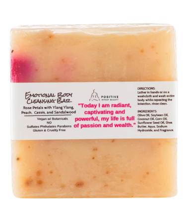 Positive Intent Beauty Emotional Vegan Soap Bar with Exfoliating Rose Petals - Nourishing and Softening, Graduation Gift Idea - Cruelty-Free, 5oz - Buy Online on GoSupps.com