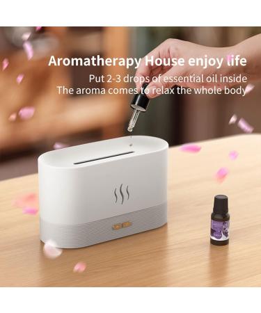 Flames Aroma Diffuser - 7-Color Light Essential Oil Humidifier for Home Office Yoga & Kids - Automatic Switch-Off (Black) - Buy Online on GoSupps.com