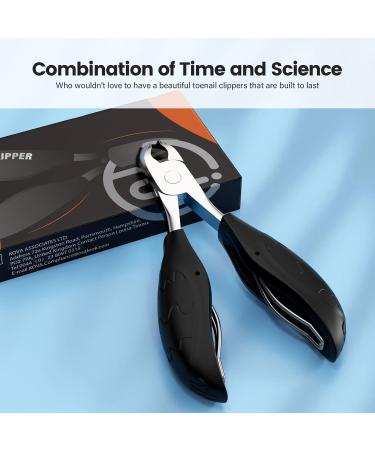 Professional Toe Nail Clippers for Thick Nails - Heavy-Duty Stainless Steel Pedicure Cutter for Ingrown Toenails with Soft Handle - Men and Women - Buy Online on GoSupps.com
