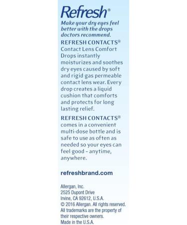 Refresh Contacts Comfort Drops 12ml - Pack of 6 | Fast Relief for Dry Eyes - Buy Online on GoSupps.com