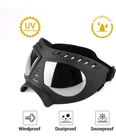 Medium to Large Breed Dog Sunglasses | Sun & Wind Protection Goggles for Outdoor Sports | Black - Buy Online on GoSupps.com