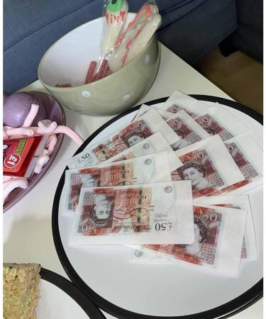 24x 50 Notes Edible Money Pounds Edible Rice Paper Cupcake Toppers Birthday Note - Buy Online on GoSupps.com