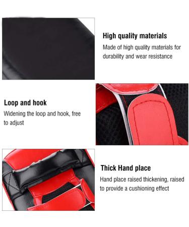 Kickboxing Training Pads | Martial Arts Hand Pads for Men and Women | Boxing Kick Shield in Black & Red - Buy Online on GoSupps.com