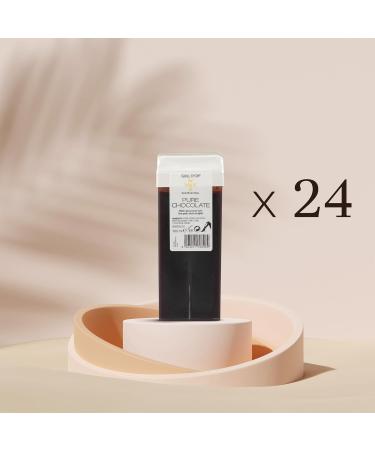 Buy 24 Wax Cartrons - 100ml Pure Chocolate for All Skin Types | Professional Quality Waxing for Legs Armpits & Body - Easy to Use Ideal for Hard & Thick Hair - Buy Online on GoSupps.com