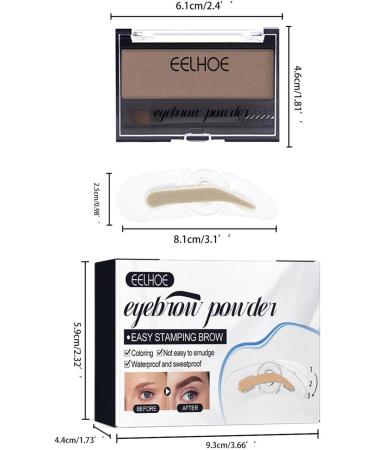 Eyebrow Makeup - Natural g Eyebrow Powder Kit - Waterproof Trio Kit for Photography Wedding Outdoor Guanglu Light Brown - Buy Online on GoSupps.com