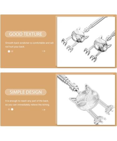 Shop Lurrose Telescopic Back Scratcher Set - Portable Stainless Steel Cat Design Hand Massager for Body Relaxation - Ideal Massage Device for Adults & Seniors (2 Pieces) - Buy Online on GoSupps.com