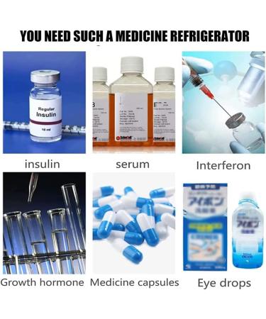 Portable Insulin Cooler Refrigerated Box LCD Display Refrigerator and Insulin Cooling for Car Travel Home Mini Drug Constant Temperature Refrigerato LCD Display 2-18 1xBattery - Buy Online on GoSupps.com