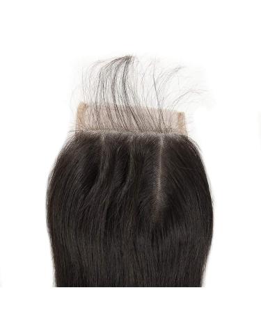 Blisshair 4x4 Lace Closure - 3 Part Straight Brazilian Virgin Remy Hair Extension with Baby Hair | 12 Inch Shipping Worldwide - Buy Online on GoSupps.com