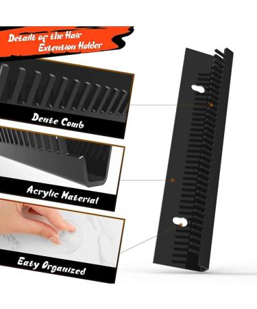 Hair Extension Rack MoreChioce Hair Extension Holder with Suction Cup Braiding Hair Rack Hair Divider Hanger Rack Hair Extension Hanger for Washing Styling Combing and Drying Black - Buy Online on GoSupps.com