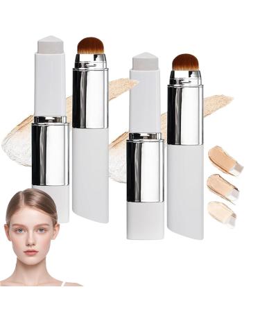 JIAOY Chartming Color Changing Foundation Stick 2in1 Foundation Stick Medium Coverage Makeup Cover Cream Stick V White Korean Foundat WaterResistant LongLasting SweatResistant Dark Skin*2 2 x Dark Skin
