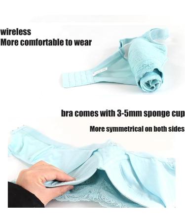 Mastectomy Bralette for Women | Sexy Pointed Mesh Full Coverage Sleep Underwear with Insert Bags | C_38/85 in Gray - Buy Online on GoSupps.com