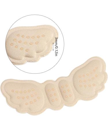 5 Pair Wing-Shaped Heel Stickers - Nonslip Anti-Wear Heel Cushions | Self-Adhesive Grips for Improved Shoe Fit & Comfort - Skin Tone Thin 3mm - Buy Online on GoSupps.com