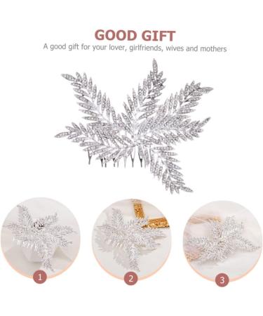 VINTORKY Bridal Comb Insert Comb Hair Accessory for Women Rhinestone Decor Hair Jewels for Women Flowers Decoration Floral Hair Accessories Flower Decor Combs Rhinestones Wig Women's Alloy - Buy Online on GoSupps.com