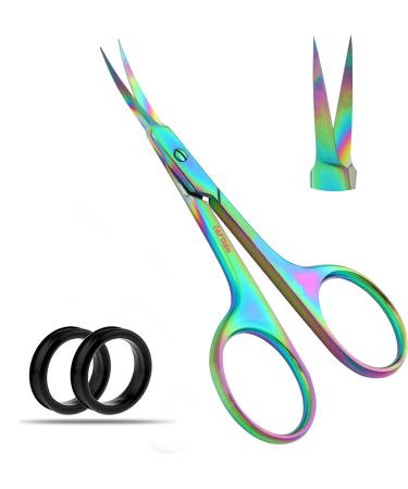 Professional Cuticle Scissors Eyebrow Eyelashes Mustache Nail Scissors Multipurpose Small Manicure Scissors for Men Women Girls