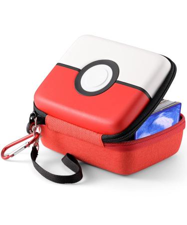 tombert Carrying case for PTCG Trading Cards Gifts for Boys Hard-Shell Storage Box fits Magic MTG Cards and PTCG Holds 400+ Cards Red&White