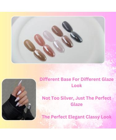 Buy .5g Glaze Chrome Powder - White Pearl Chrome Nail Art & Polish | Premium Chrome Nail Powder for Stunning Nail Designs - Buy Online on GoSupps.com