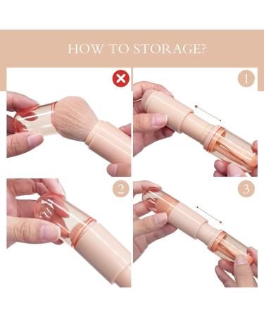 Travel Makeup Brushes Set: 4 in 1 Mini Cute Makeup Brush Retractable Professional Foundation Blending Powder Eye Shadow Brush for Women Facial Cosmetics Makeup Brush Set - Buy Online on GoSupps.com