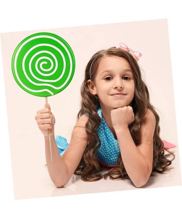 Veemoon 2pcs Lollipop Props Large Lollipop Birthday Partyt Decor Clay Lollipop Candy Simulation Lifelike Candy Simulation Lollipop Model Fake Lollipop Prop Toys Wood Food Decoration Fake 41X19.5X1.5CM Green - Buy Online on GoSupps.com