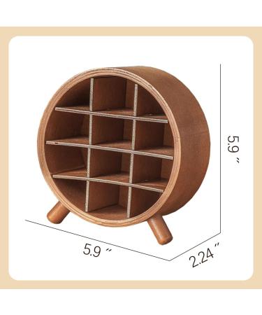 WAYUTO Lipstick Organizer | 12 Slot Wooden Lipstick Holder Stand for Vanity | Stylish Footed Display Case for Home - Buy Online on GoSupps.com