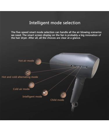 Hair Dryer with Nanoe Technology 1800W Hair Dryer Professional Blow Dryers 5 Modes Settings 2 Heat Settings Portable Folding Blow Hair Dryer for Salon and Household Red Small Gift White - Buy Online on GoSupps.com