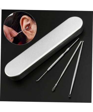 3pcs Stainless Steel Ear Cuffs Ear Cleaner Set with Ear Wax Remover - Silver - Buy Online on GoSupps.com