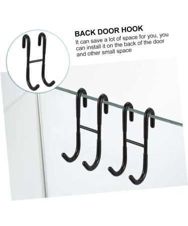 TOPPERFUN 2pcs Door Hook Wall Hanger Hooks Black Hooks Entryway Hook Hanging Hook Storage Hanging Door 12X5CM Black - Buy Online on GoSupps.com