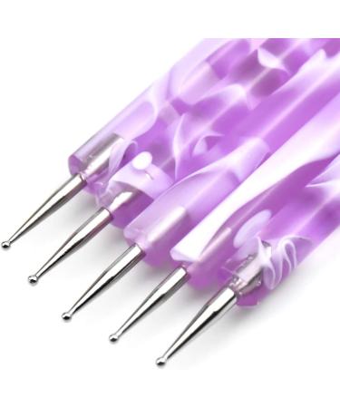AvoDovA 5 Pcs Nails Dotting Pen Double Ended Marbleizing Dotting Painting Pen Painting Dotting Detailing Pen Nail Art Point Drill Drawing Manicure Dot Tool for Embossing Pattern Clay Sculpting - Buy Online on GoSupps.com