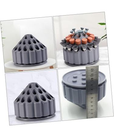 Healeved 1pc Grinding Head Storage Box Rotary Tool Nail Implements Nail File Bits Manicure Tools Holder Acrylic Display Risers Nails Nail Drill Organizer Holder Pe Base Cellular To Rotate - Buy Online on GoSupps.com