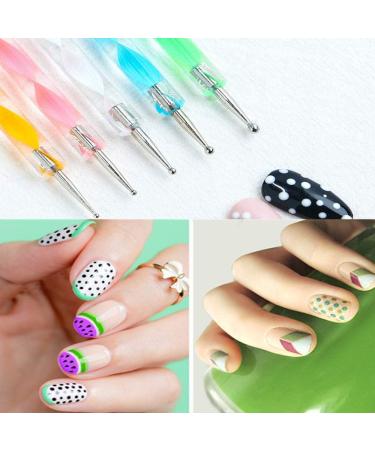 10Pcs Professional Nail Art Dotting Pens Set for Manicure - DIY Nail Art Tools - Buy Online on GoSupps.com