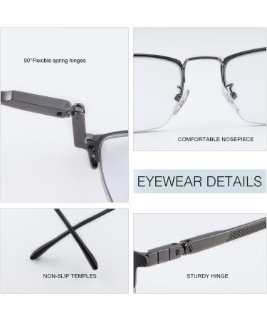 Buy YIMI Photochromic Progressive Multifocus Reading Glasses - UV Protection Anti-Blue Light Spring Hinges 1.5x Magnification - Stylish Black Sun Readers for Computer Use - Buy Online on GoSupps.com