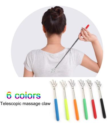 Greatangle Compact Telescopic Claw Massager - Adjustable Stainless Steel Back Scratcher (22-58cm) - Portable Massage Hand Claw in Black - Buy Online on GoSupps.com
