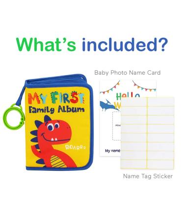 Urban Kiddy Baby's My First Family Album | Soft Dinosaur Photo Cloth Book for Newborns & Toddlers - Buy Online on GoSupps.com