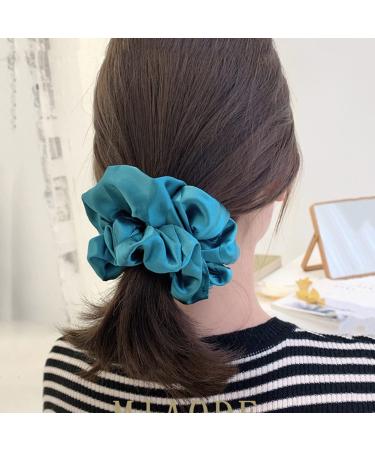16-Piece Bright Satin Hair Scrunchies in 8 Colors - Soft Elastic Hair Bands for Women and Girls - Buy Online on GoSupps.com