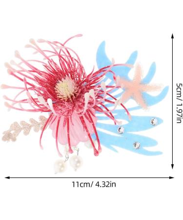PATKAW Tropical Flowers Hair Clips for Women Girls Seashell Hair Clip Hawaiian Artificial Flower Hair Barrettes Flower Hair Pins Hair Accessories for Beach Luau Party Decor - Buy Online on GoSupps.com