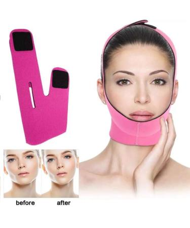 Face Slimming Strap & Mask - Double Chin Reducer for Women | Thin Neck Facelift | Rose Red - Buy Online on GoSupps.com